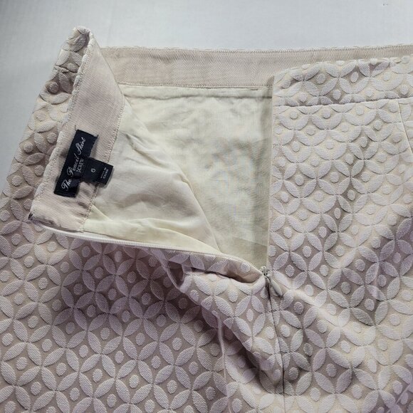 J.Crew Women Beige Professional Cotton Blend Textured Pencil Skirt Size 6 - Picture 5 of 8